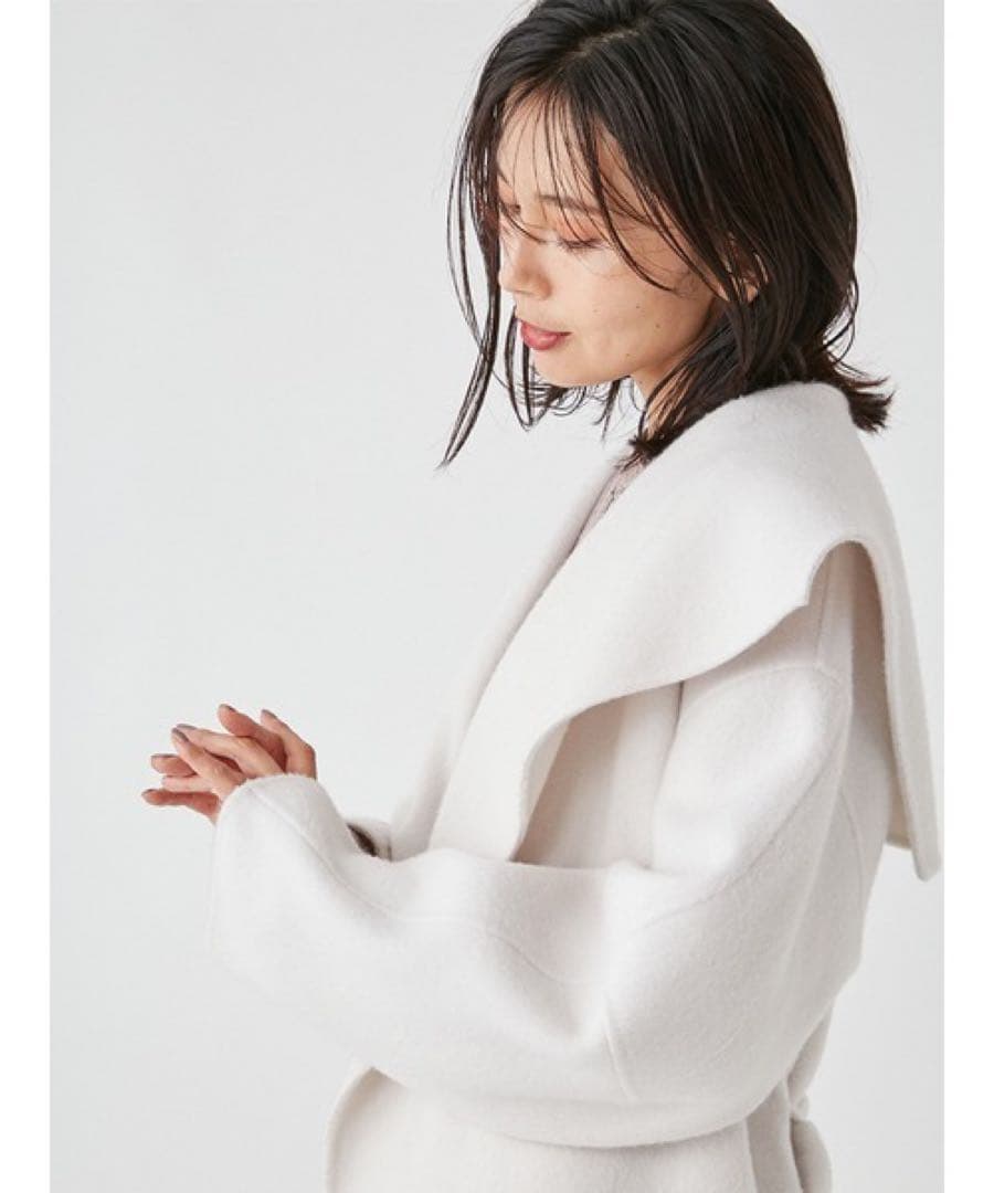 【ルナ】FRAY I.D ロイヤルジーロンショールリバーコート M