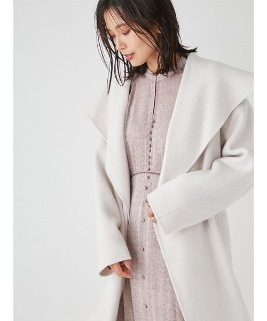 【ルナ】FRAY I.D ロイヤルジーロンショールリバーコート M