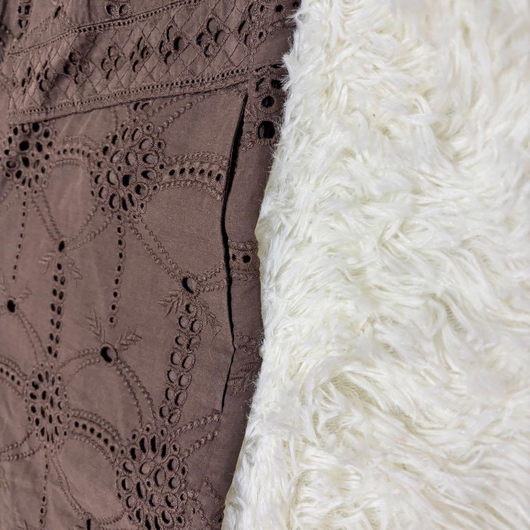 2024SS IENA イエナ　レースオールインワン　ブラウン　38