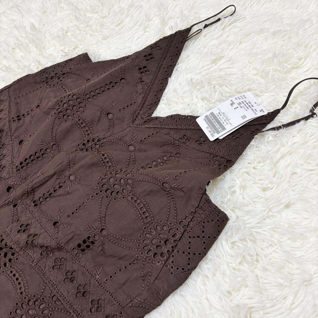 2024SS IENA イエナ　レースオールインワン　ブラウン　38