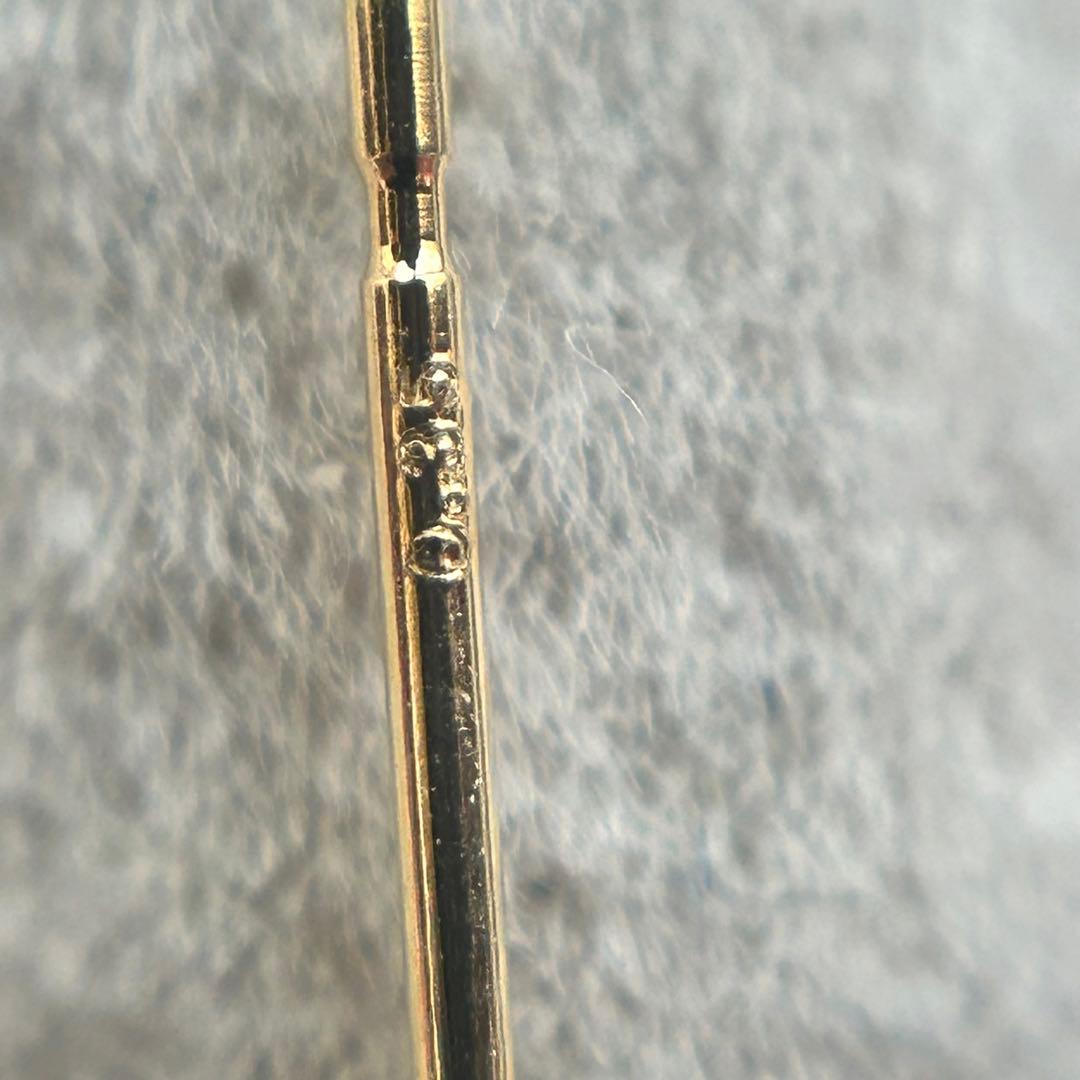 新品　タンザナイト　k18YG オーバル　スタッドピアス　18金