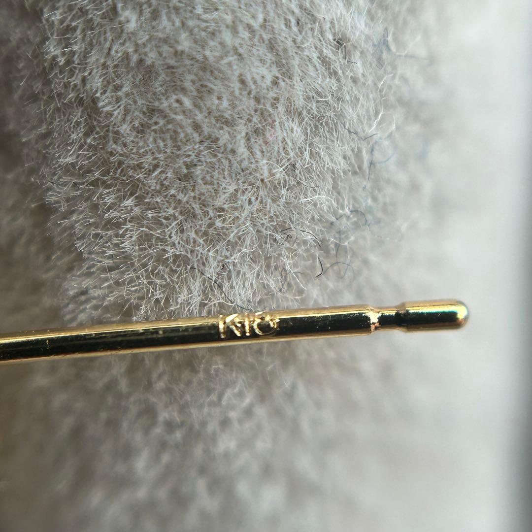 新品　タンザナイト　k18YG オーバル　スタッドピアス　18金