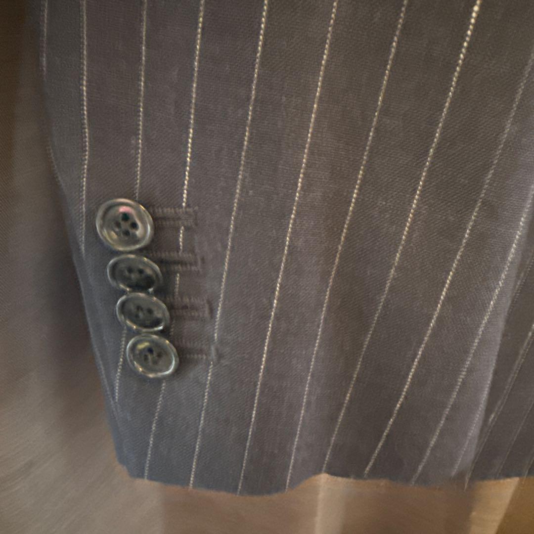 ラルディーニネイビーストライプスーツ美品52