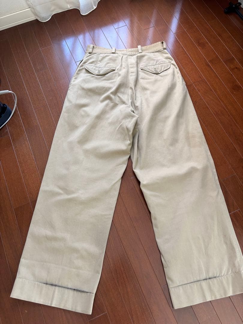 最終値下げ40s US ARMY M45 KHAKI チノトラウザー
