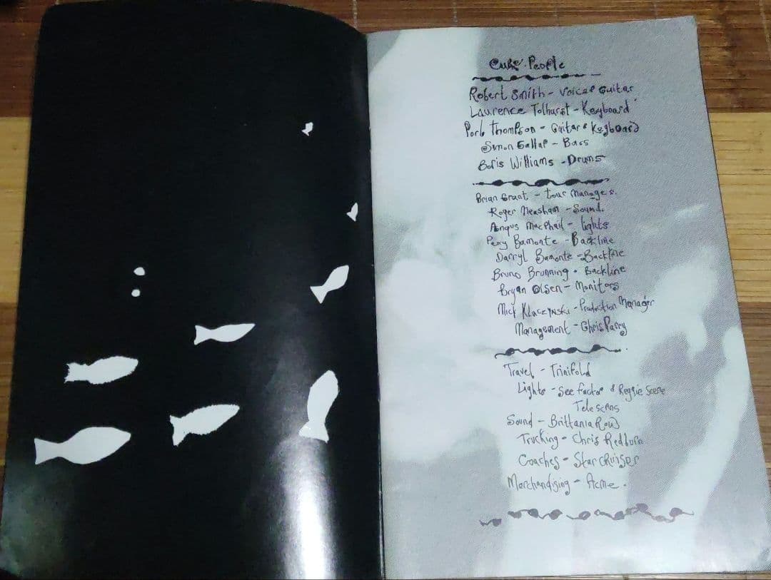 ザ・キュアー THE HEAD TOUR パンフレット   THE CURE