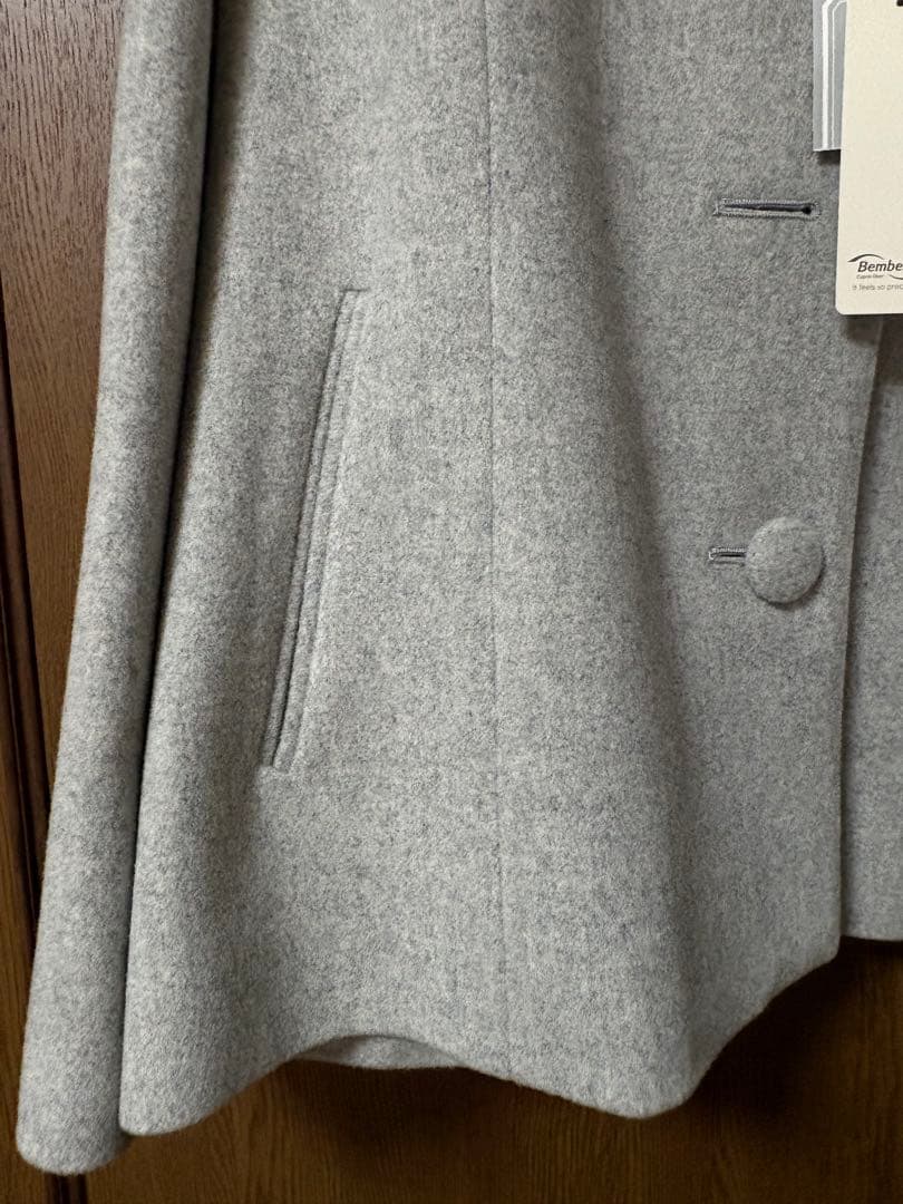 【タグ付新品】エフデ　フォックスファー付フードコート 大きいサイズ17号 日本製