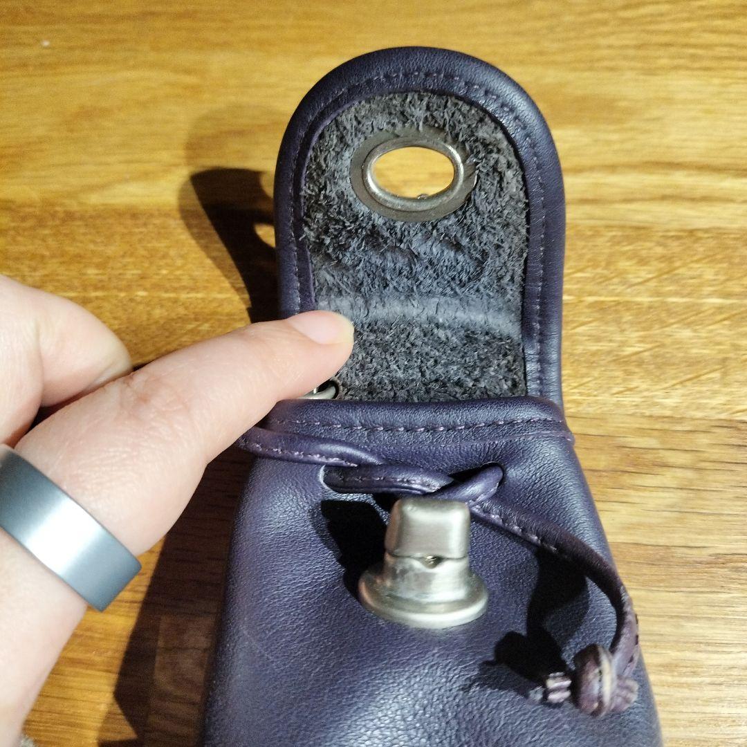 h*g様 COACH コーチ レザー ケース ダークパープル