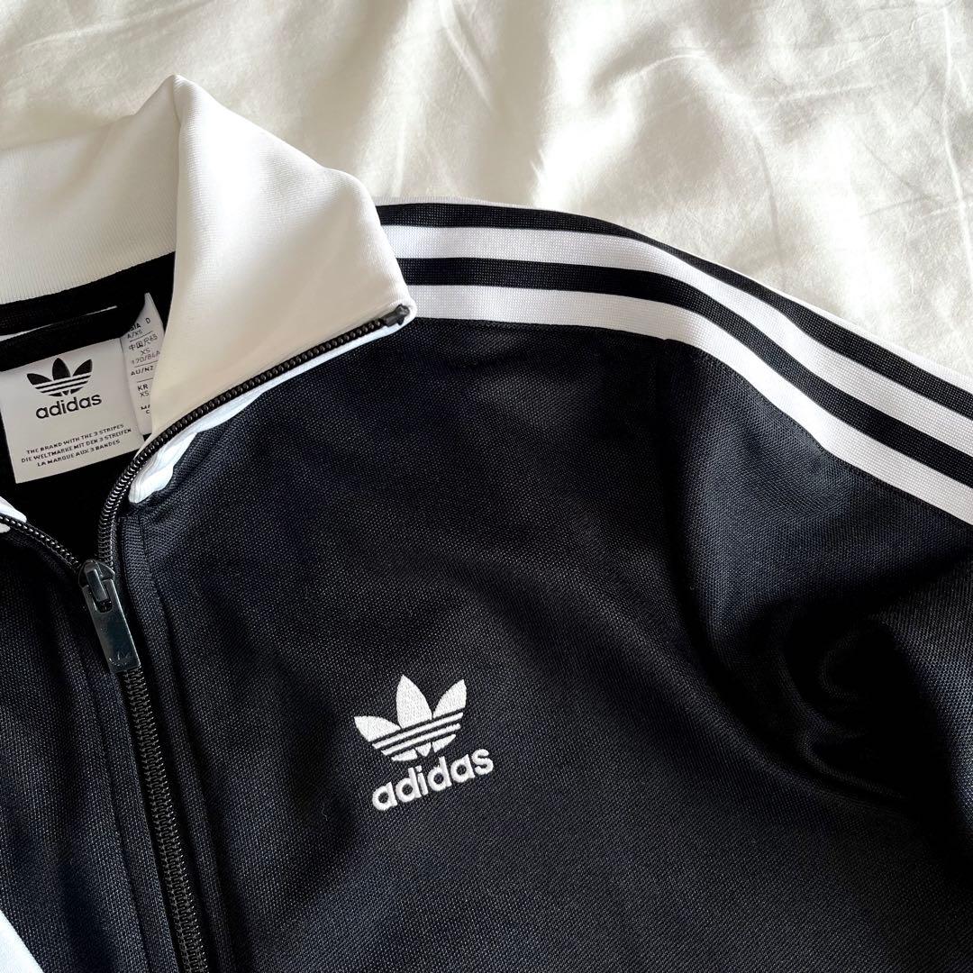 adidas ジャージ トラックジャケット　クラシック　XS 黒×白　３本ライン