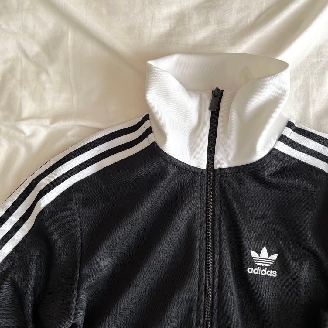 adidas ジャージ トラックジャケット　クラシック　XS 黒×白　３本ライン