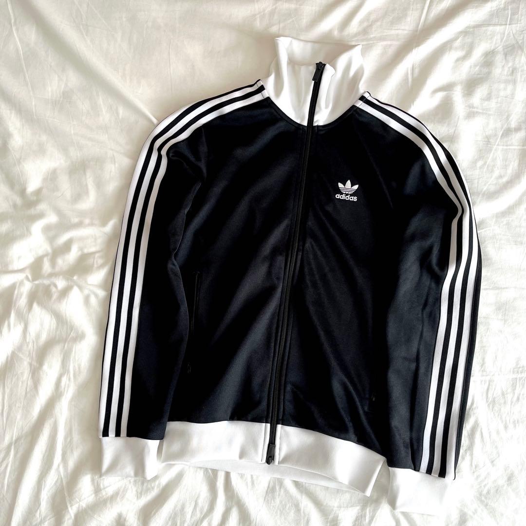 adidas ジャージ トラックジャケット　クラシック　XS 黒×白　３本ライン