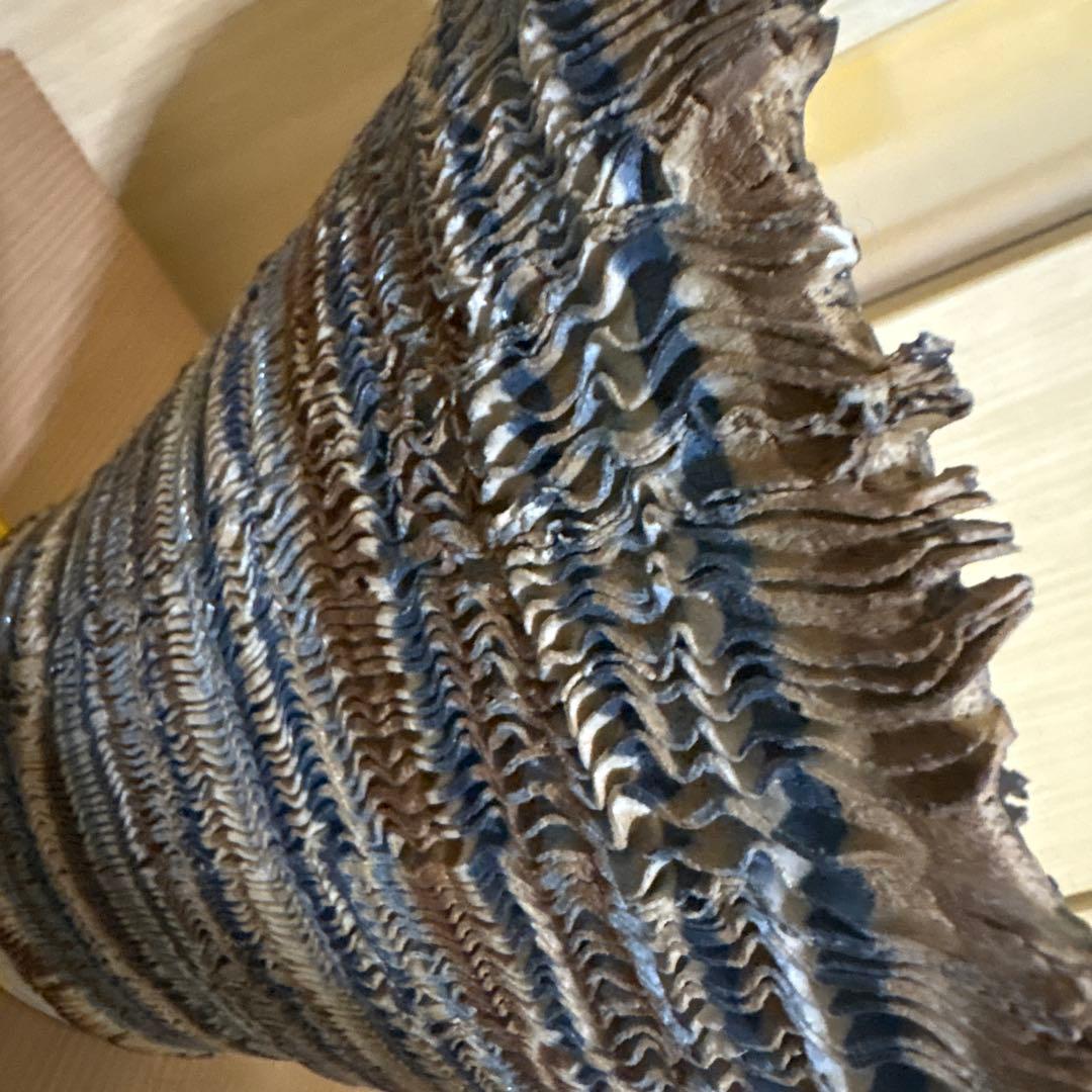 新品未使用　花器　裂開文　結晶天目　藤井茂男　優美　生け花フラワーアレンジ　共箱