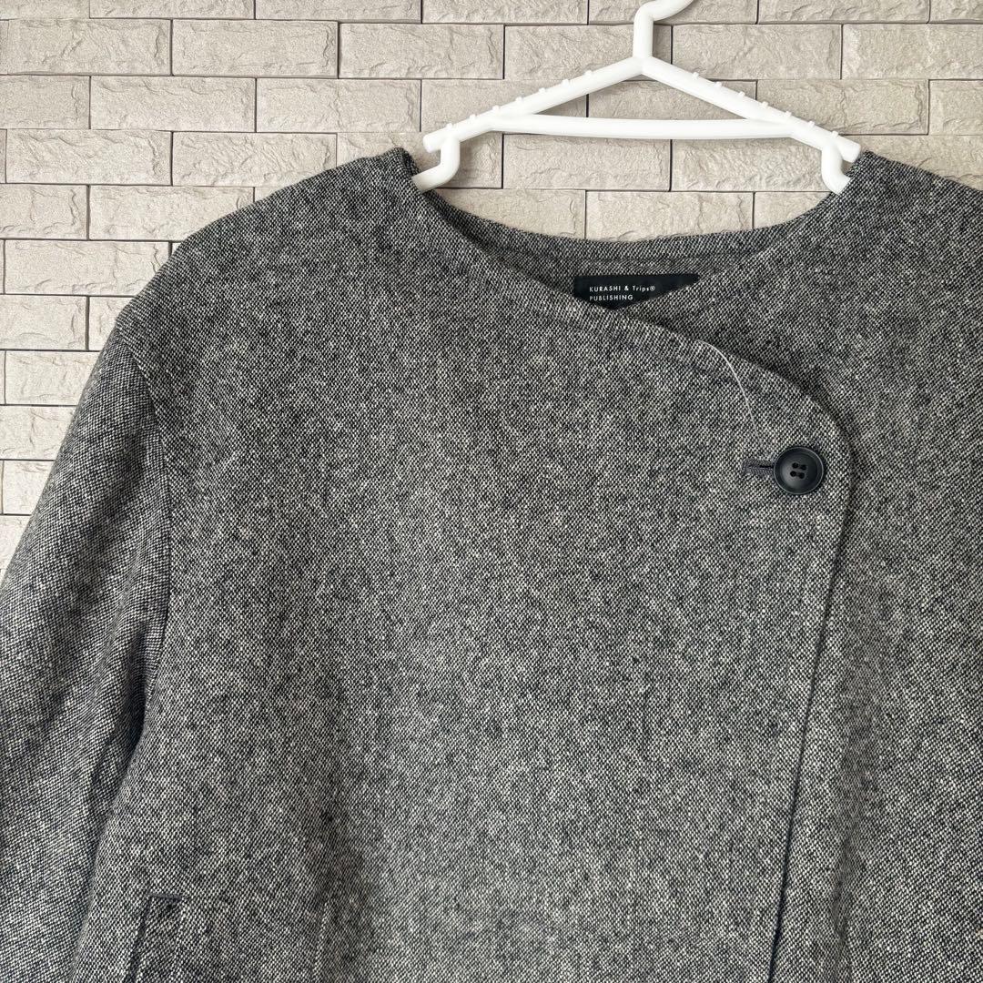 カール⭐︎やわらかツイードに、一目惚れ ノーカラージャケット