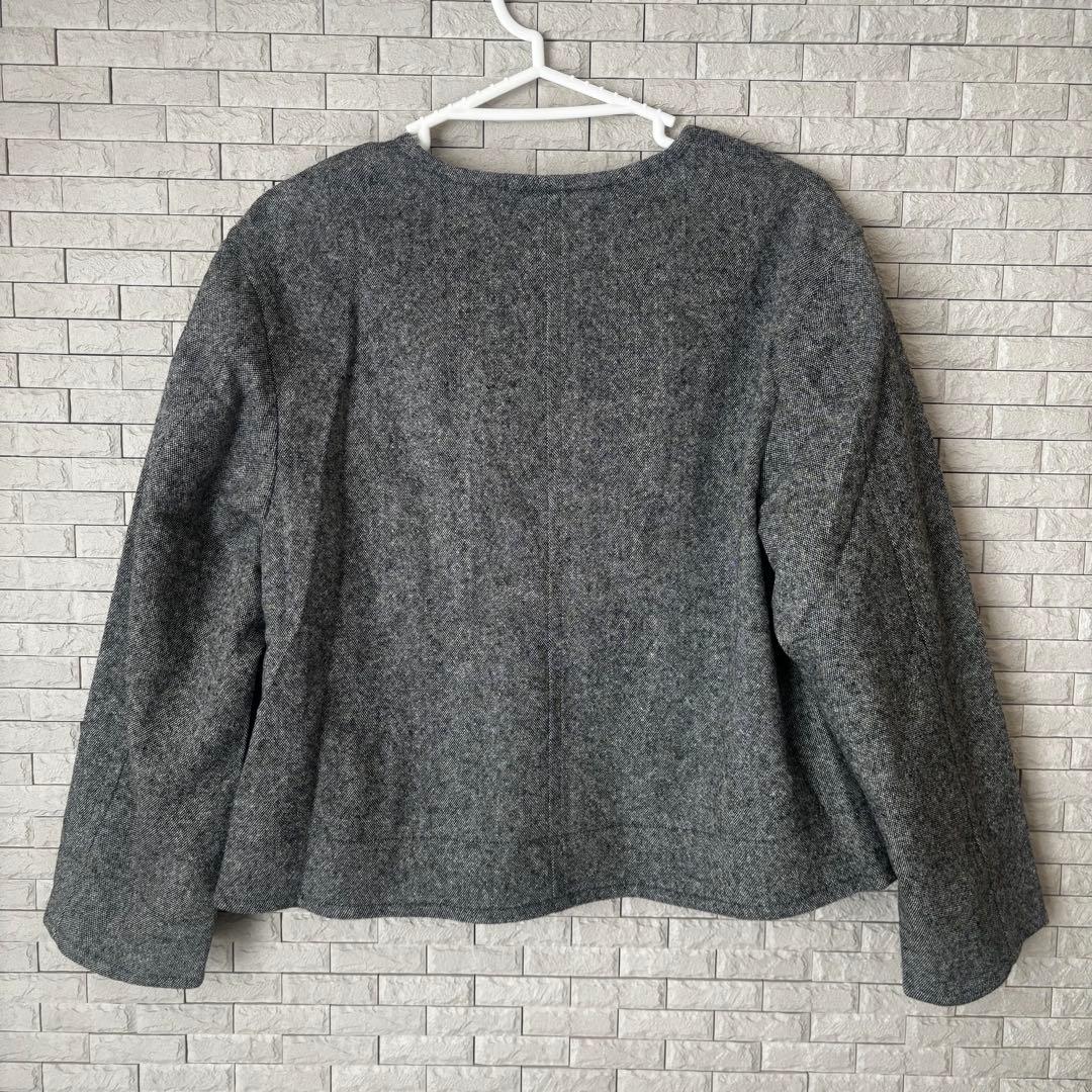 カール⭐︎やわらかツイードに、一目惚れ ノーカラージャケット