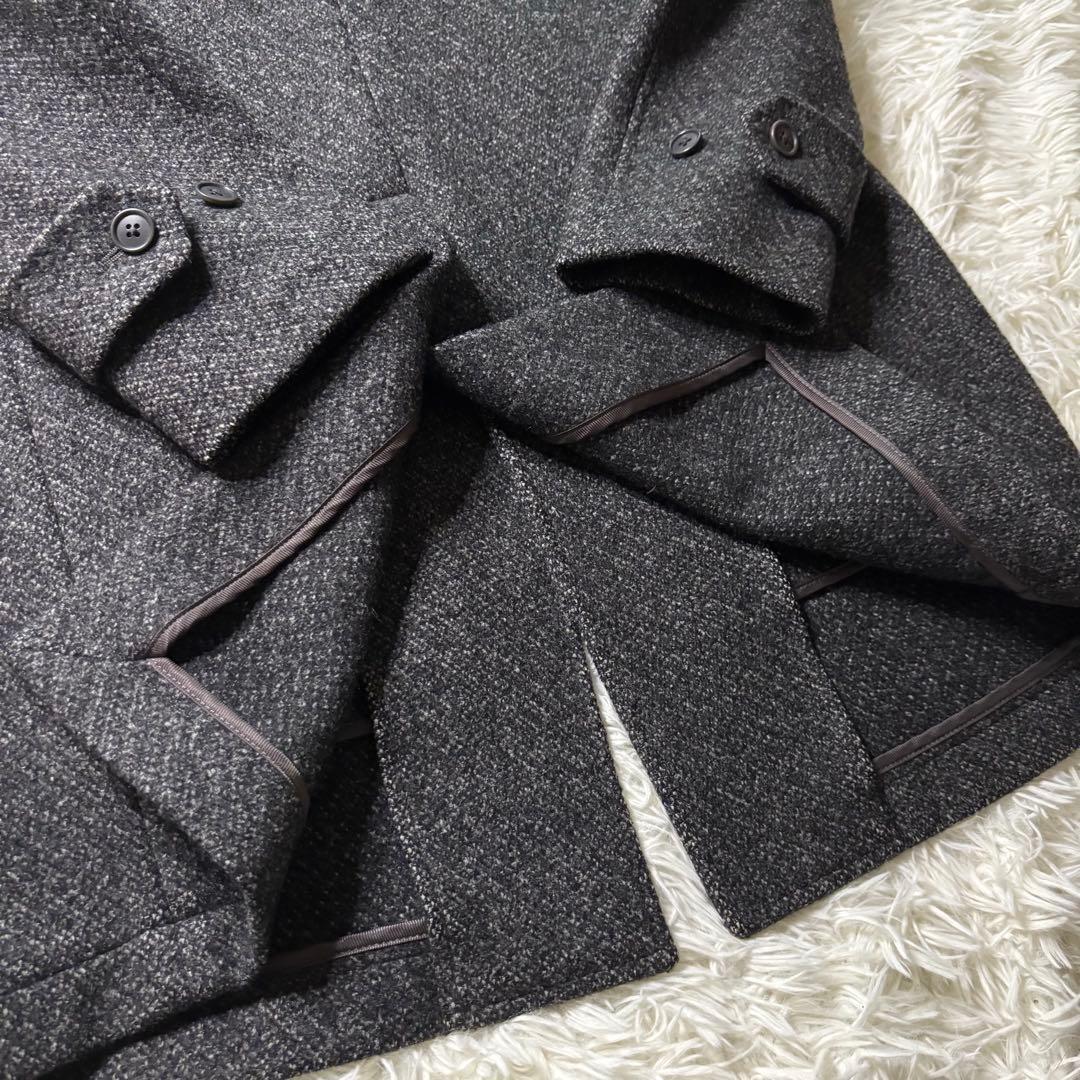 極美品✨ SHIPS ウールチェスターコート LL チャコールグレー 高級 上品