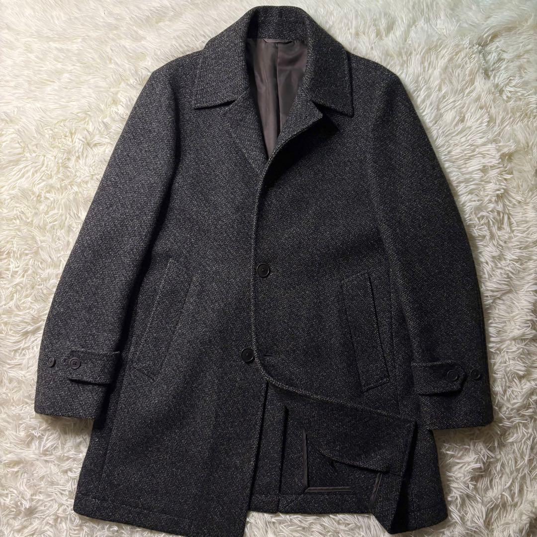 極美品✨ SHIPS ウールチェスターコート LL チャコールグレー 高級 上品