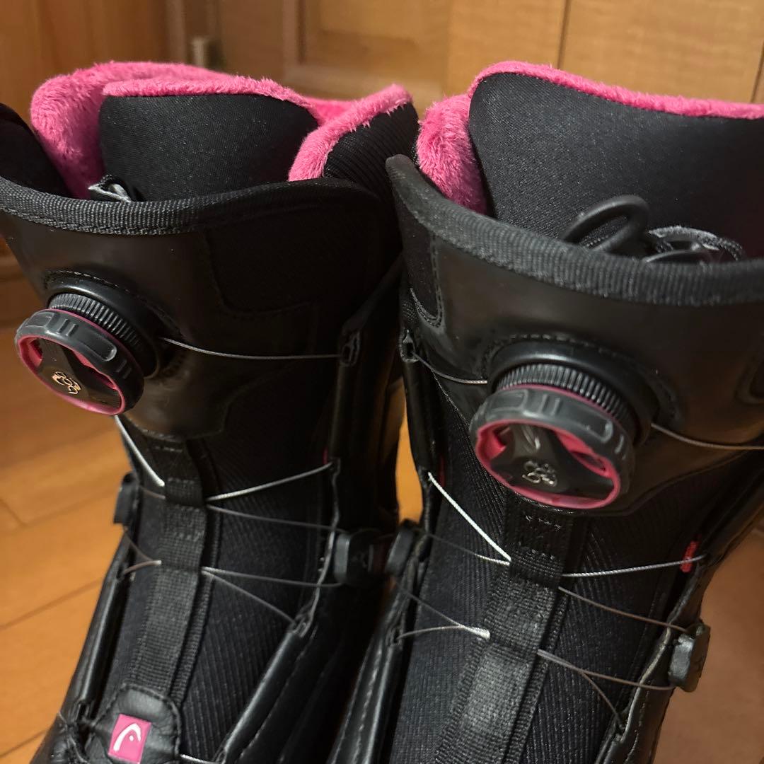 値下げ、美品！ヘッド　スノーボードブーツ ブラック/ピンク２３.５