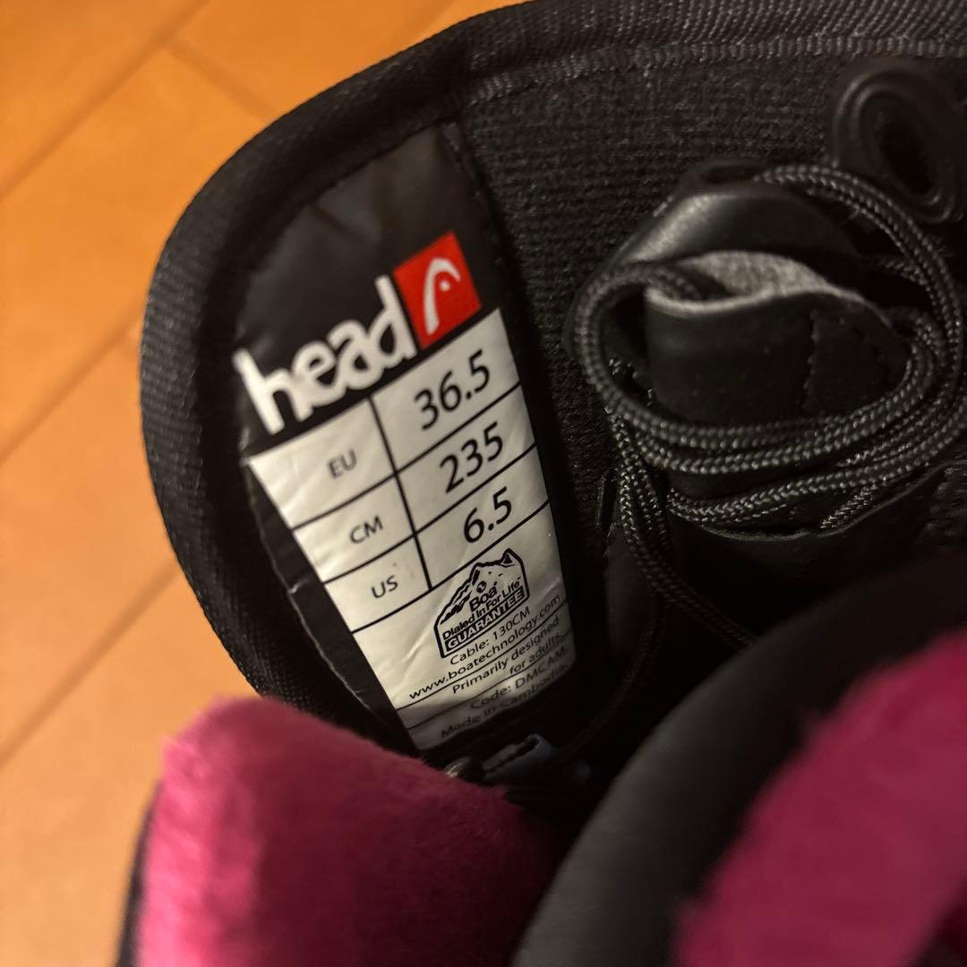 値下げ、美品！ヘッド　スノーボードブーツ ブラック/ピンク２３.５