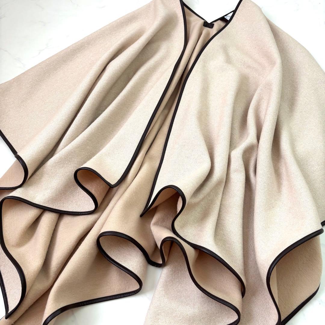 【極美品】トゥモローランド ウールコットンダブルフェイス ポンチョ リバーシブル