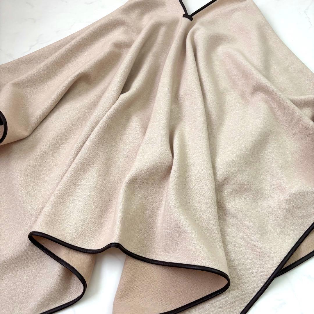 【極美品】トゥモローランド ウールコットンダブルフェイス ポンチョ リバーシブル