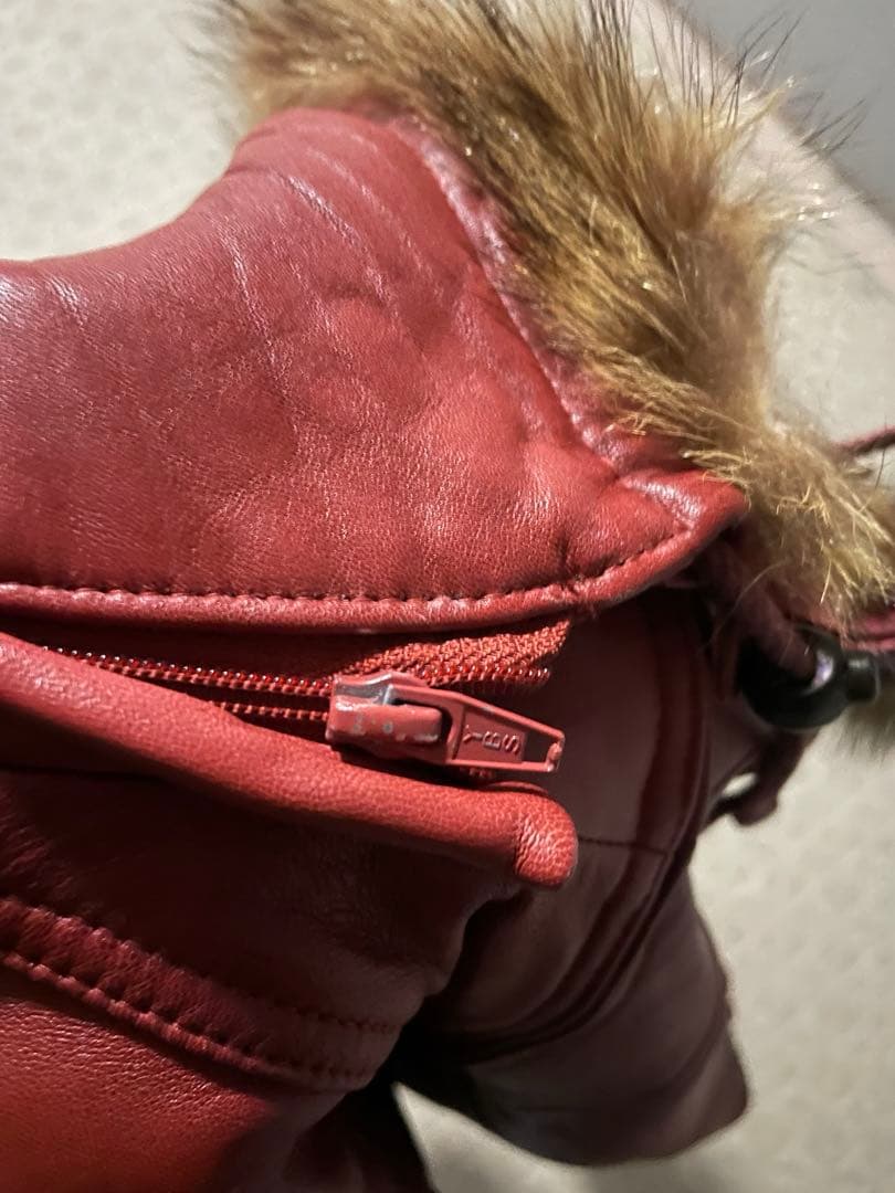 Y2K 本革 レザー ファー フード フライトジャケット N2B 短丈 グランジ