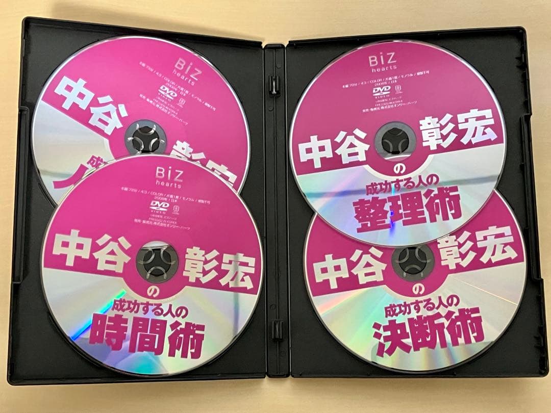中谷彰宏の成功する人の運を呼び込む術 DVD4枚セット　自己啓発　ビジネス　経済
