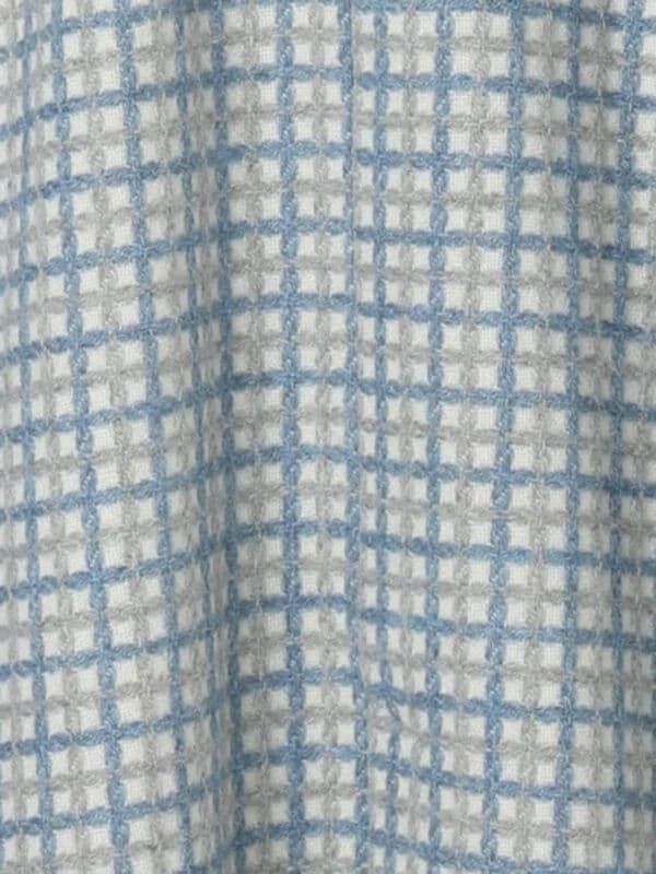 最終値下げ ツハルバイサマンサモスモス 尾州ウール ジャカード柄コート ブルー