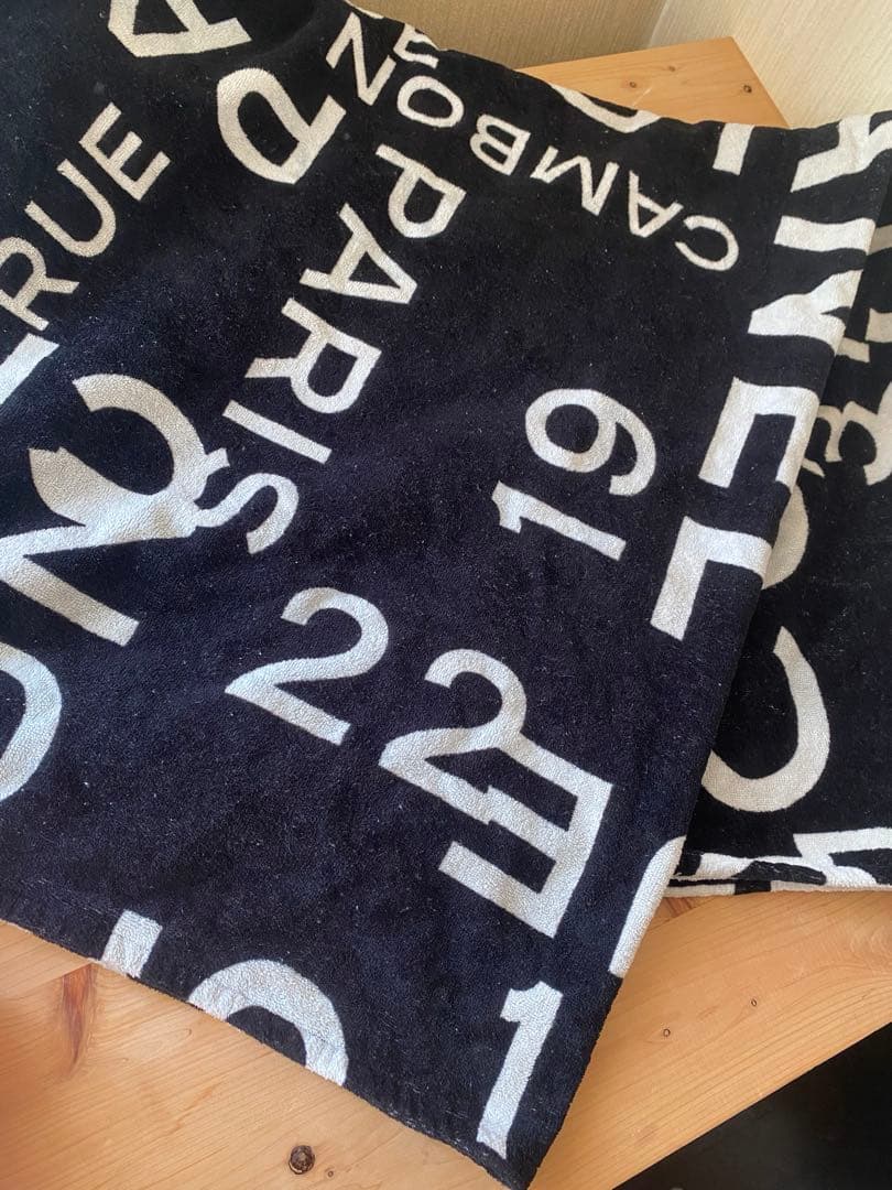 シャネル　タオル　ビーチタオル　ブランケット　ブラック