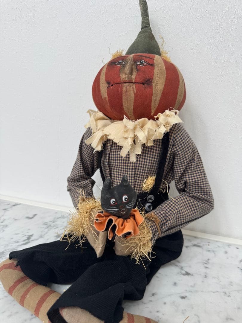 ハロウィン パンプキン ドール かぼちゃ人形 全長67cm