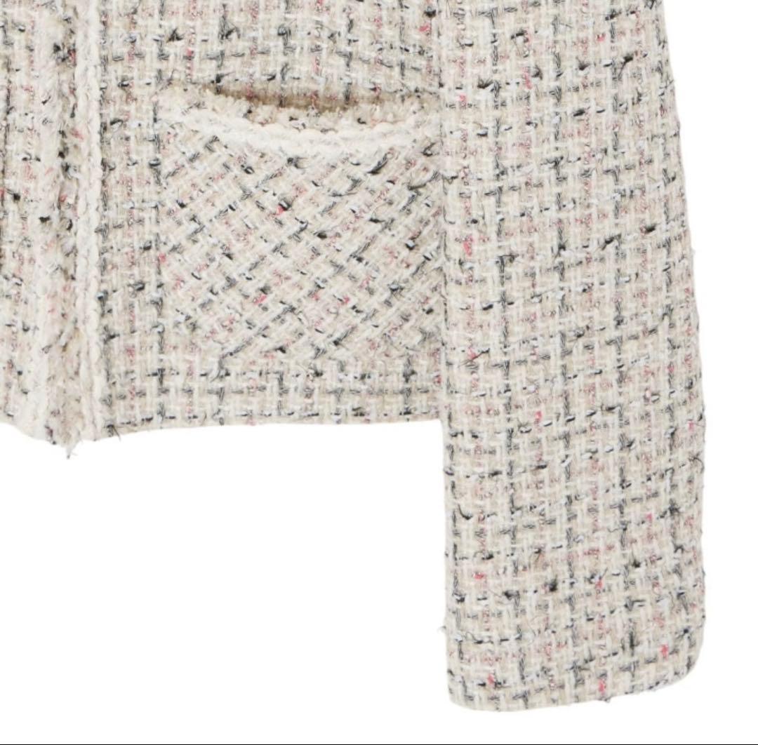 ANAYI アナイ ツイード ノーカラージャケット38