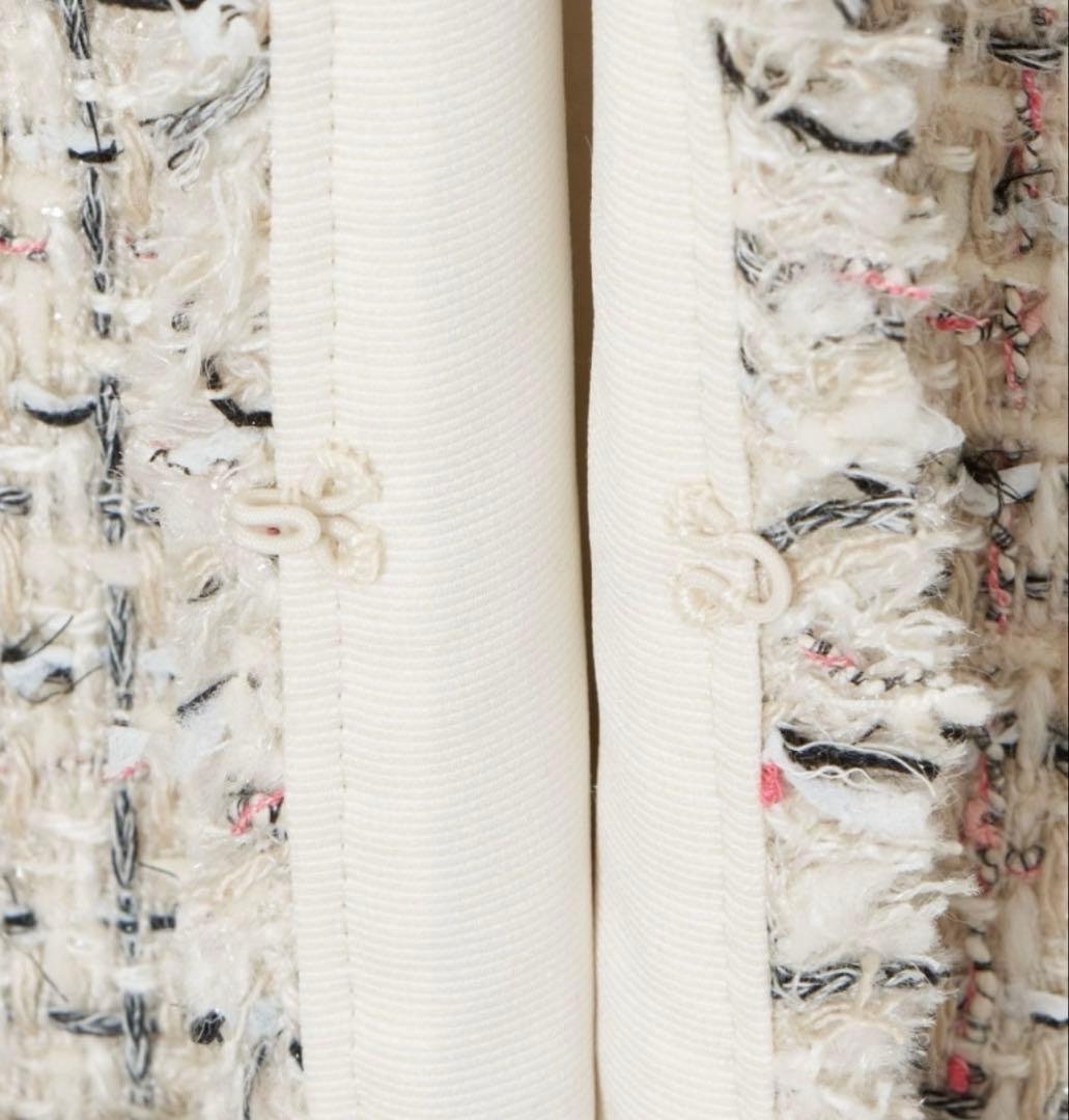 ANAYI アナイ ツイード ノーカラージャケット38