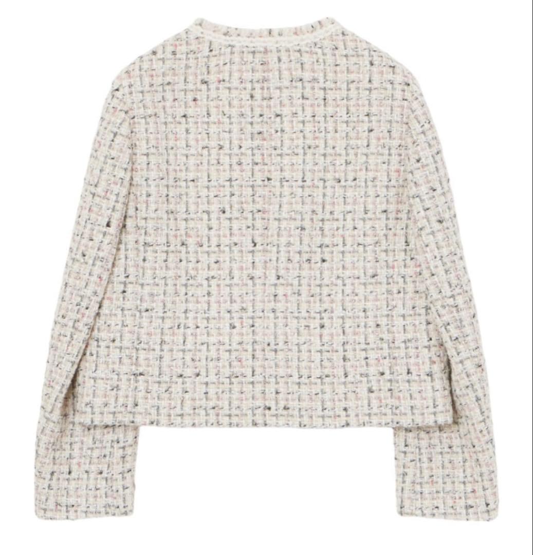 ANAYI アナイ ツイード ノーカラージャケット38