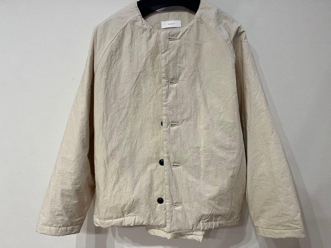 かぐれ ノーカラージャケットQuilted short coat 中綿 コート