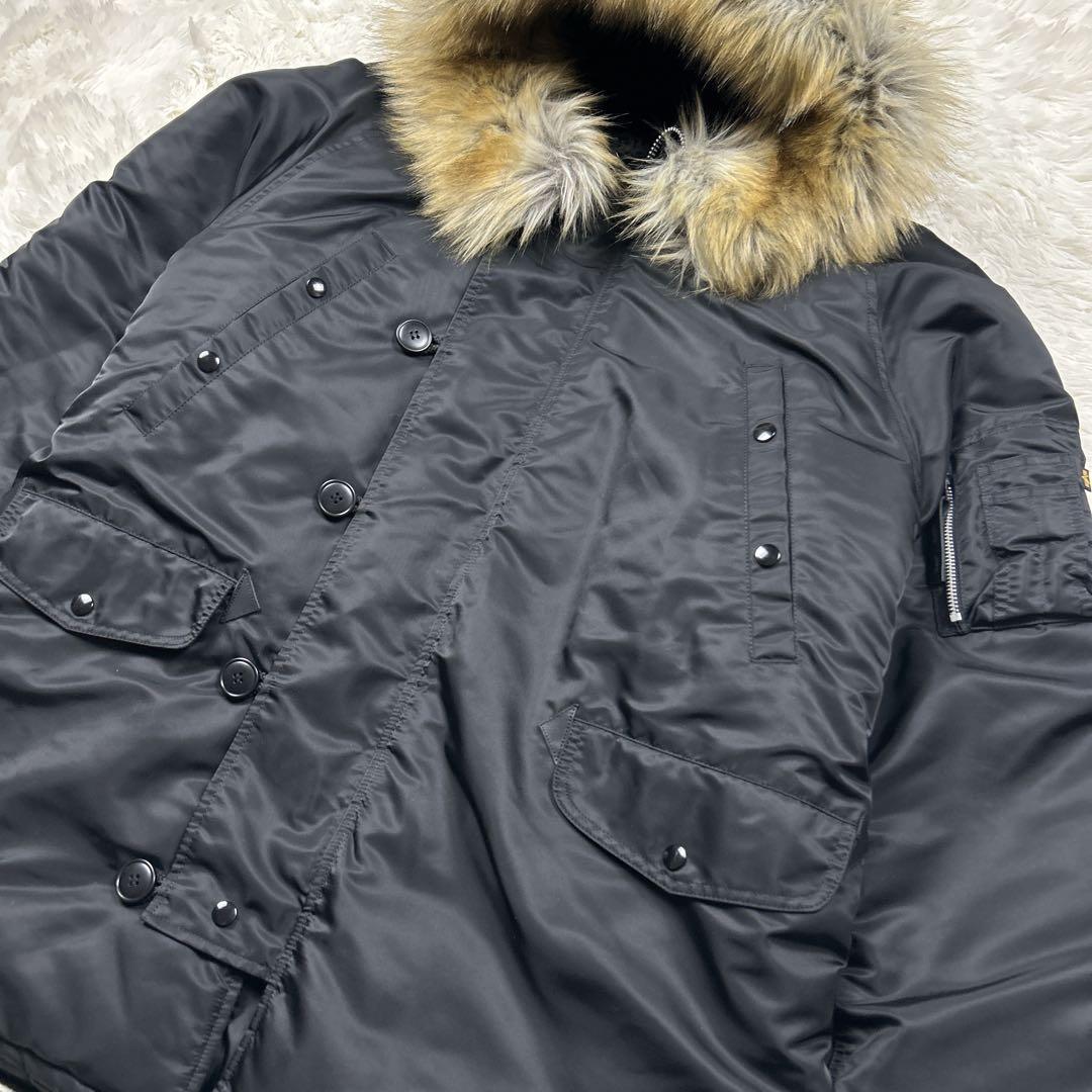 未使用級　希少サイズ　3L アルファインダストリーズ　N-3B 黒　ブラック