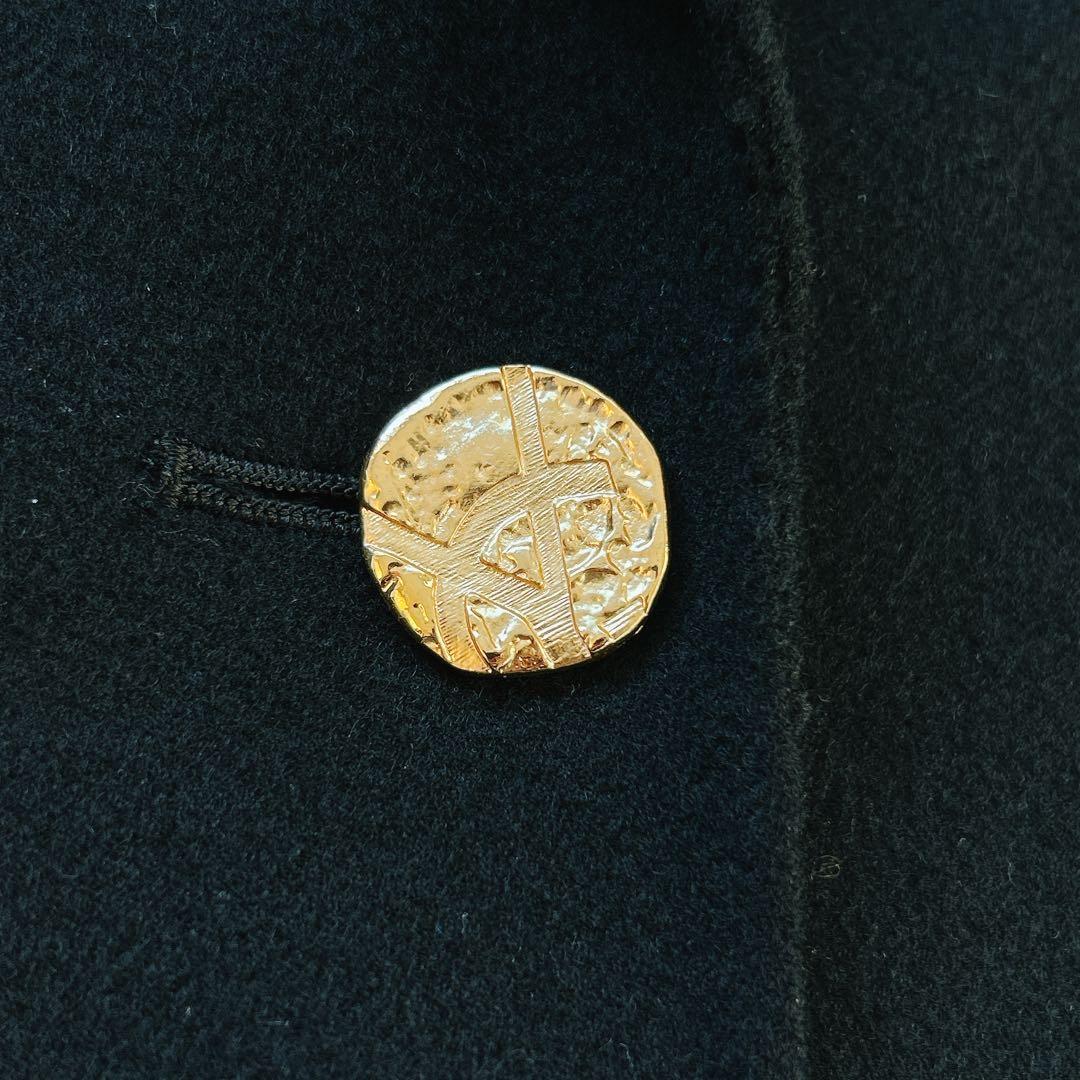 イブサンローラン　ウールカシミヤダブルフェイスジャケット　YSL刻印ボタン