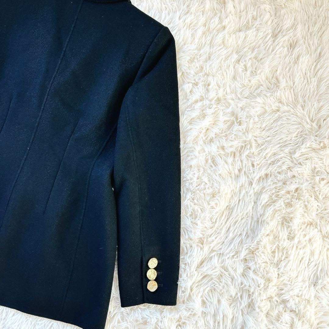 イブサンローラン　ウールカシミヤダブルフェイスジャケット　YSL刻印ボタン