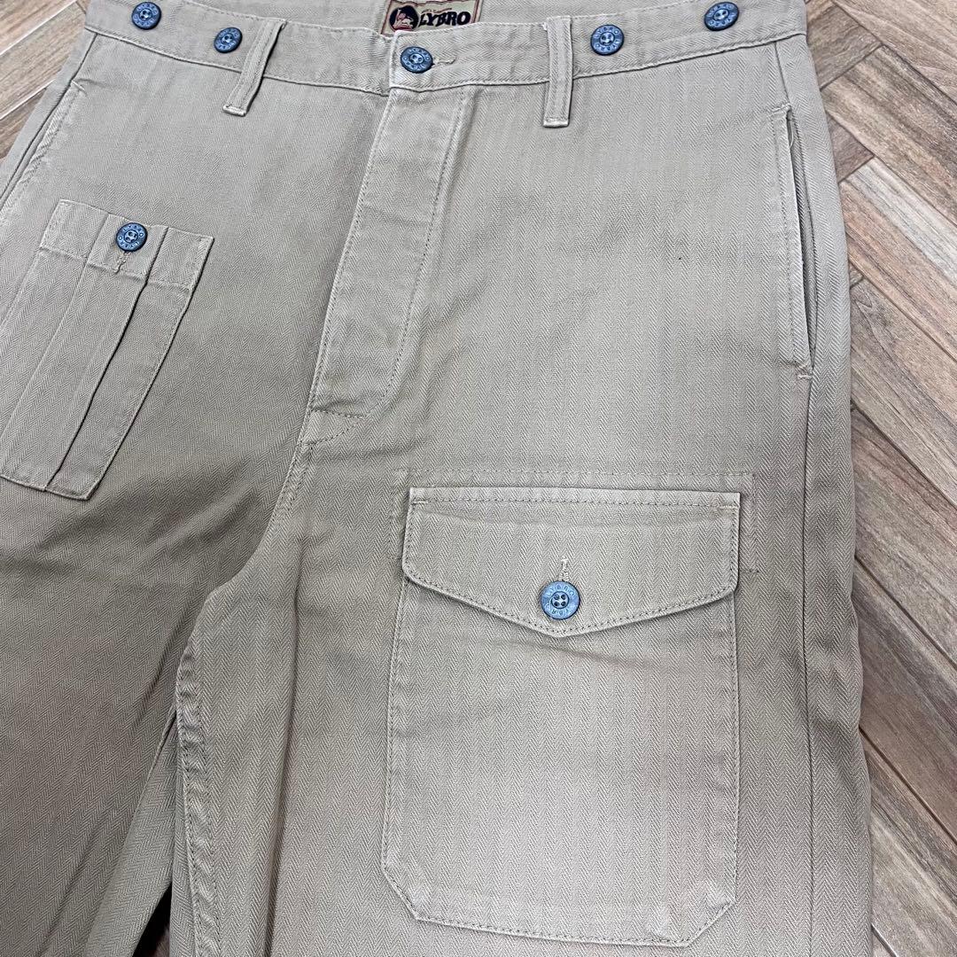 美品　ナイジェルケーボン　ライブロ　ブリティッシュアーミーパンツ　ヘリンボーン