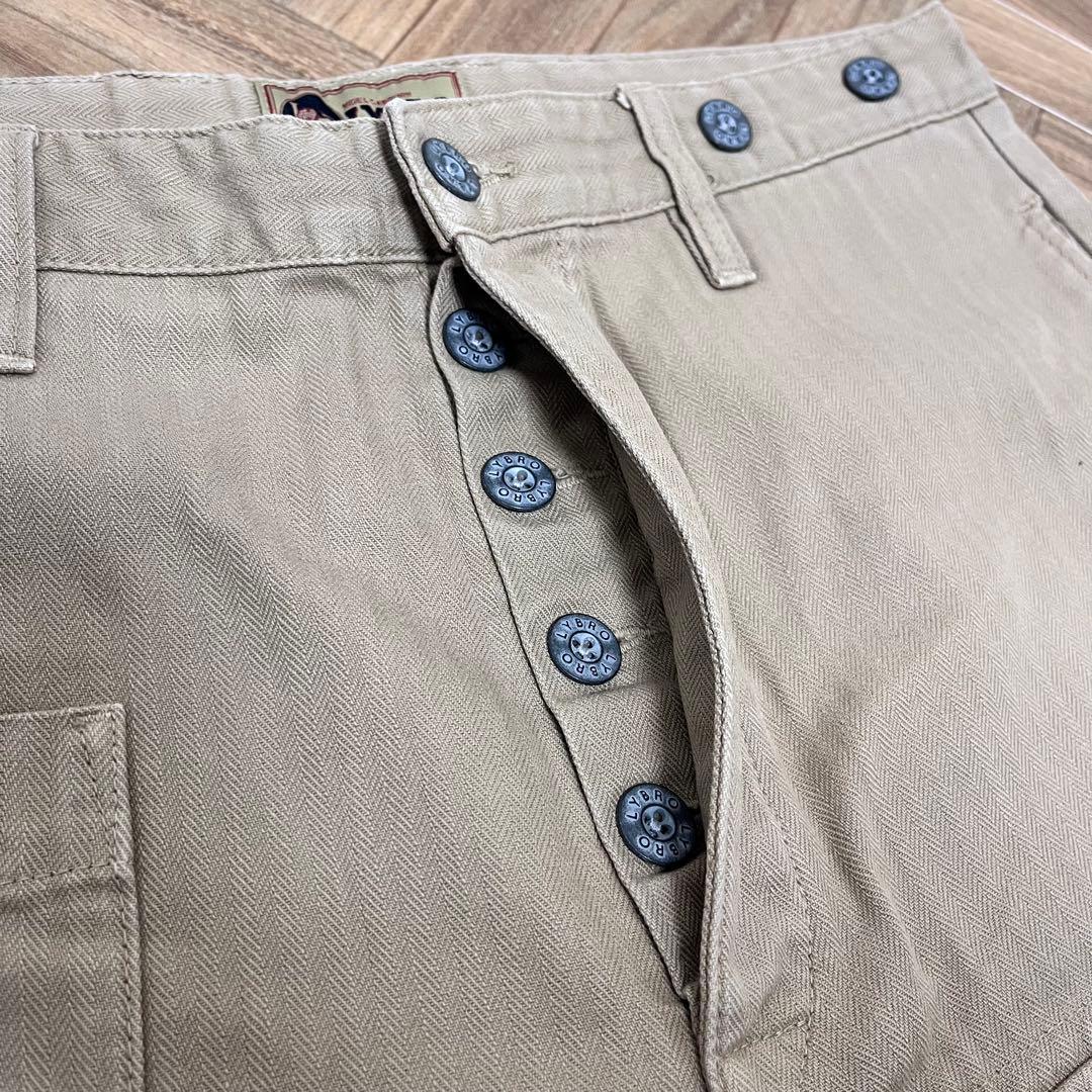 美品　ナイジェルケーボン　ライブロ　ブリティッシュアーミーパンツ　ヘリンボーン