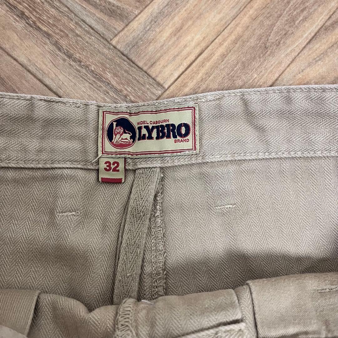 美品　ナイジェルケーボン　ライブロ　ブリティッシュアーミーパンツ　ヘリンボーン