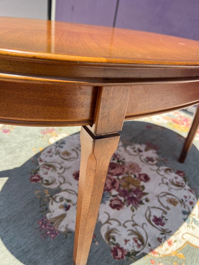 楕円形ブラウン木製テーブル人気アンティーク コスガ家具センターテーブル