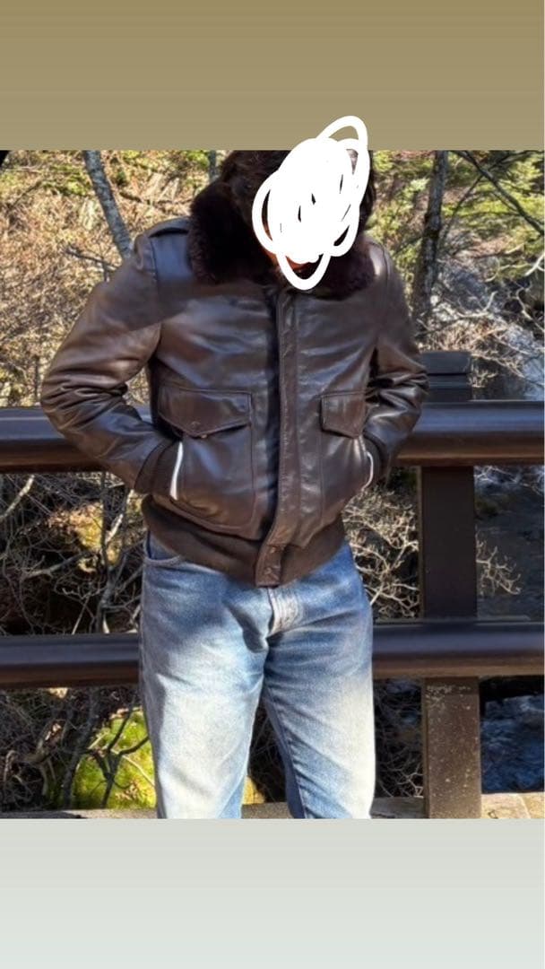 Excelled G-1本革　フライトジャケット ボア