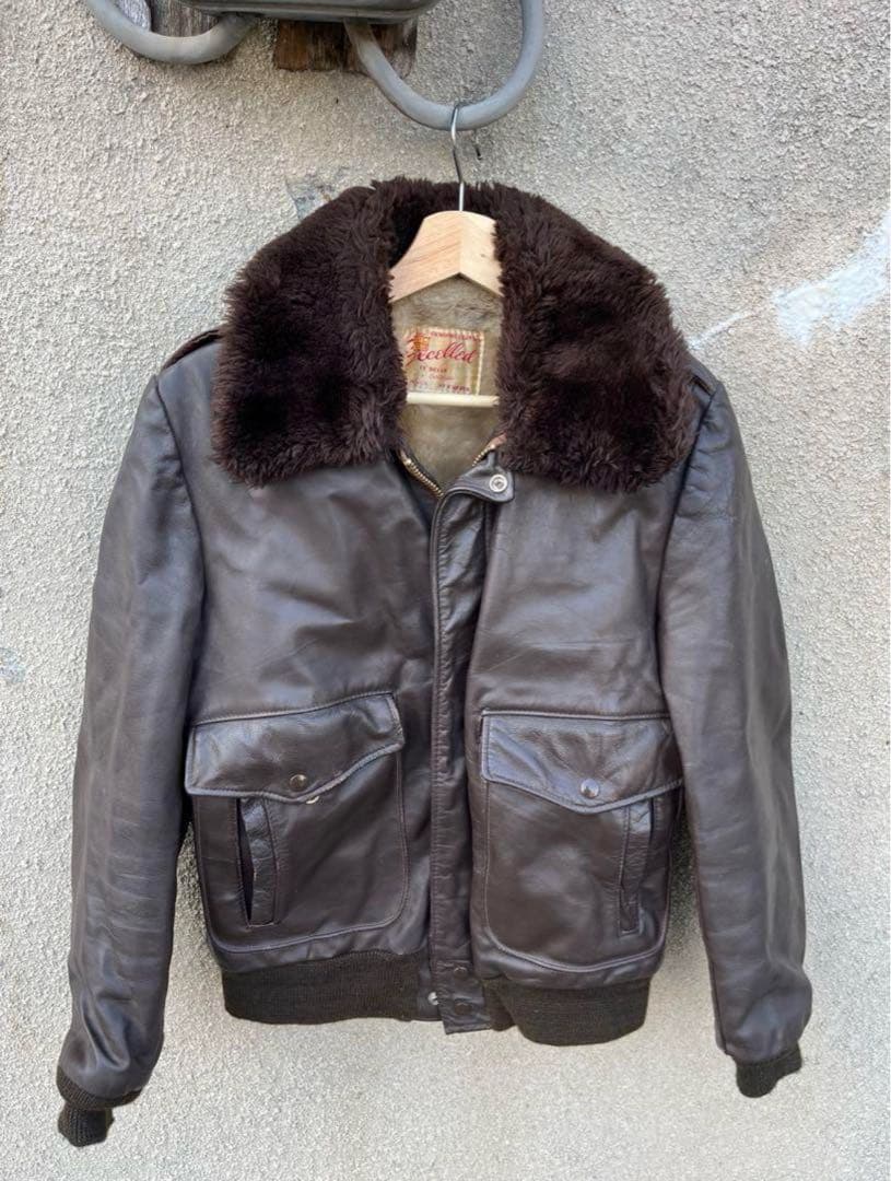 Excelled G-1本革　フライトジャケット ボア