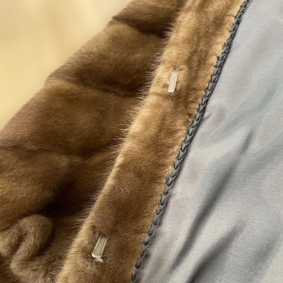 代代の❤️ミンク　毛皮　ダークブラウン ロングコート　13号