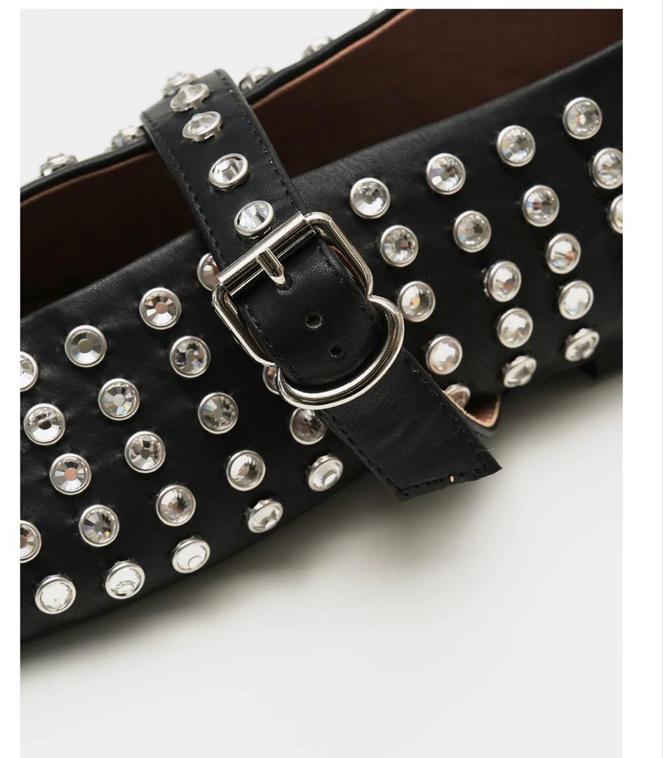 新品未使用 エマフランシス メリージェーンスタッズ フラットシューズ 23センチ