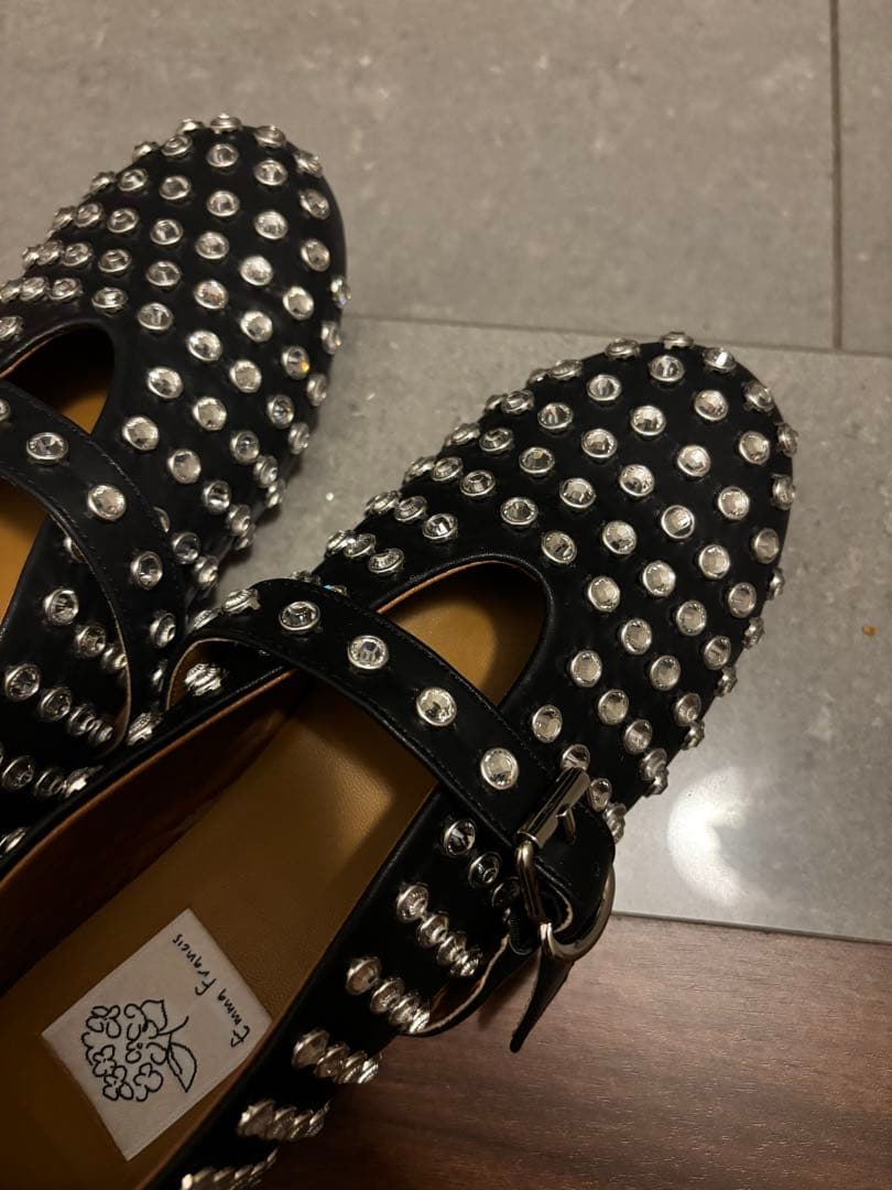 新品未使用 エマフランシス メリージェーンスタッズ フラットシューズ 23センチ