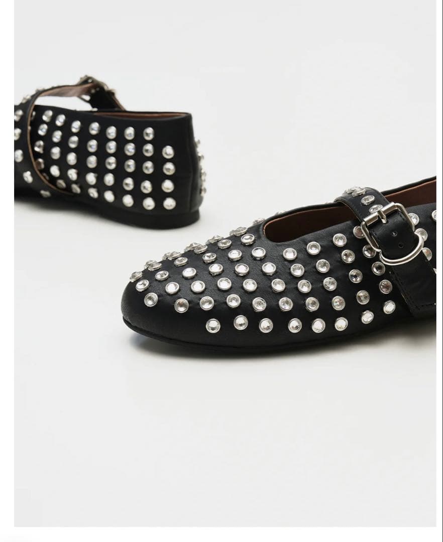 新品未使用 エマフランシス メリージェーンスタッズ フラットシューズ 23センチ