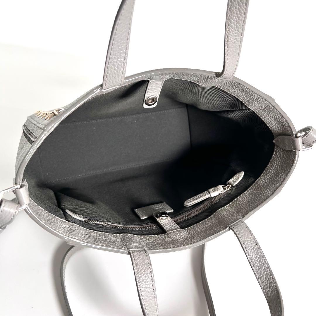 ほぼ未使用 ジミーチュウ ペガシ ショルダーバッグ 2way グレー スタッズ