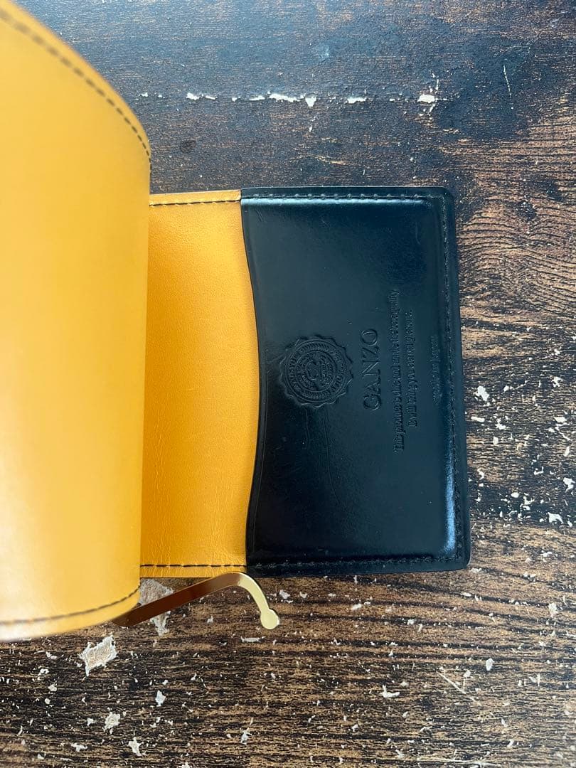 【美品】ガンゾ シェルコードバン2 マネークリップ ブラック
