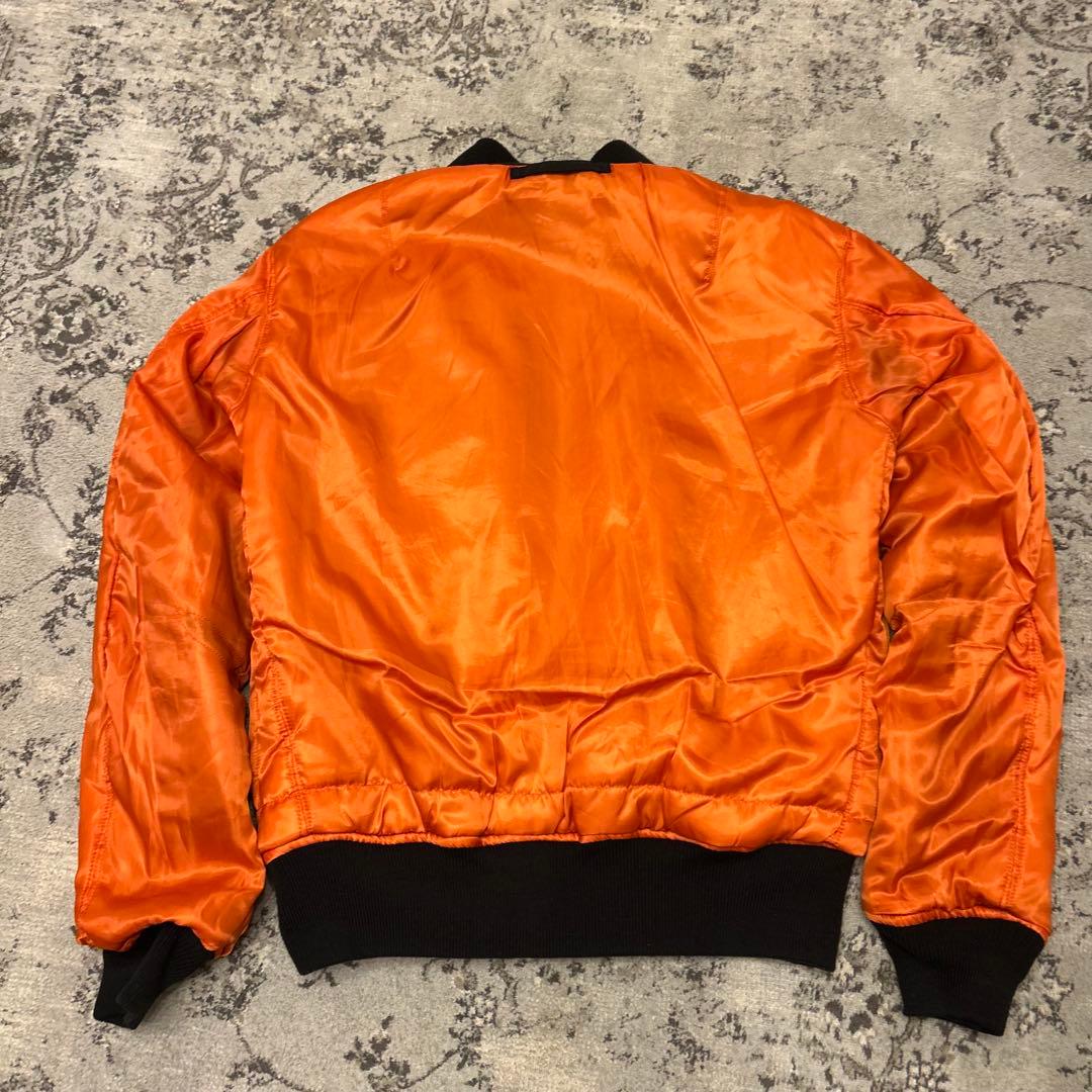 AVIREX ブラック MA-1 フライトジャケットL リバーシブル 縦ステッチ