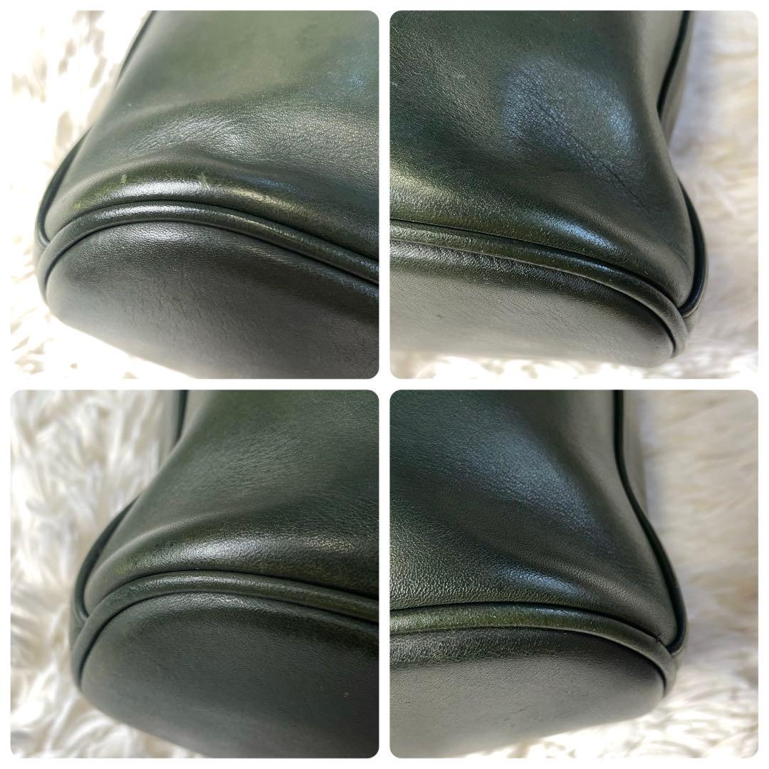 希少 80s✨ USA製 オールド コーチ ショルダーバッグ グリーン フラップ