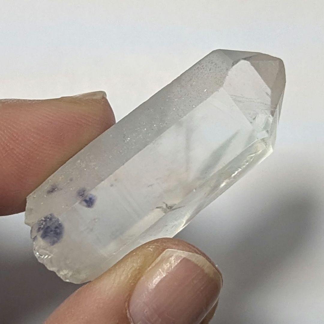 希少☆ブルーフローライト in クォーツ 原石 蛍石入り水晶